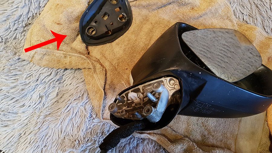 Замена шестеренки в зеркале заднего вида