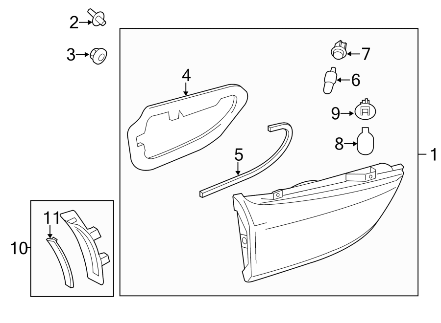 Задние фонари (крышка)