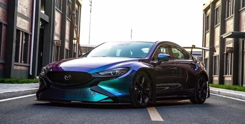 Дико широкая Mazda "шестерка"