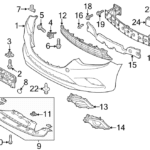Передний бампер гало + LED